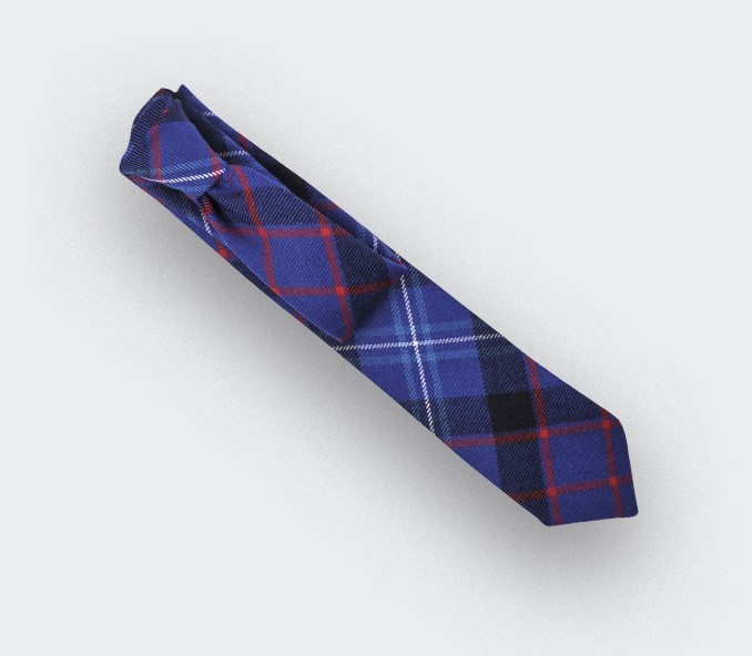 Cravate Tartan Bleu Fitzgerald ou Réseaux Marine livraison incluse